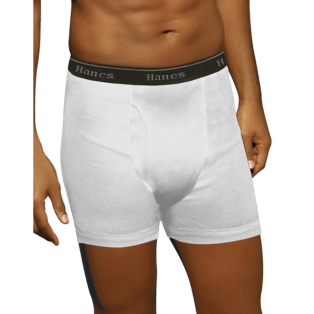 Hanes Classics Men S Tagless No Ride Up Boxer Briefs With Comfort